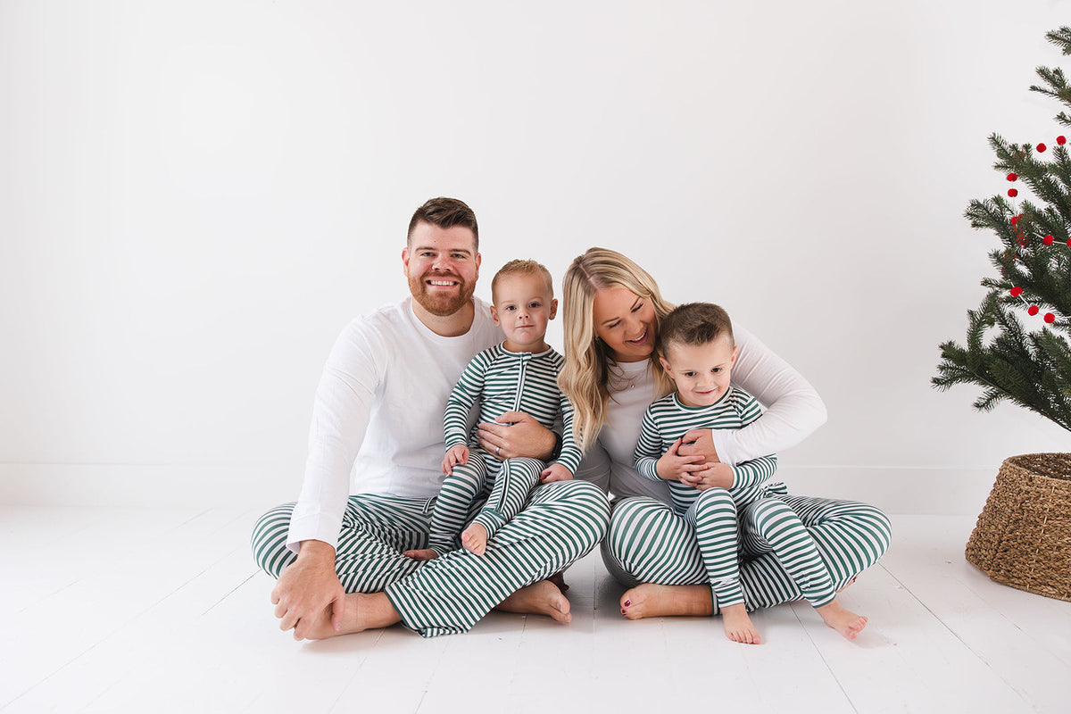 Green Stripes Mom Jogger