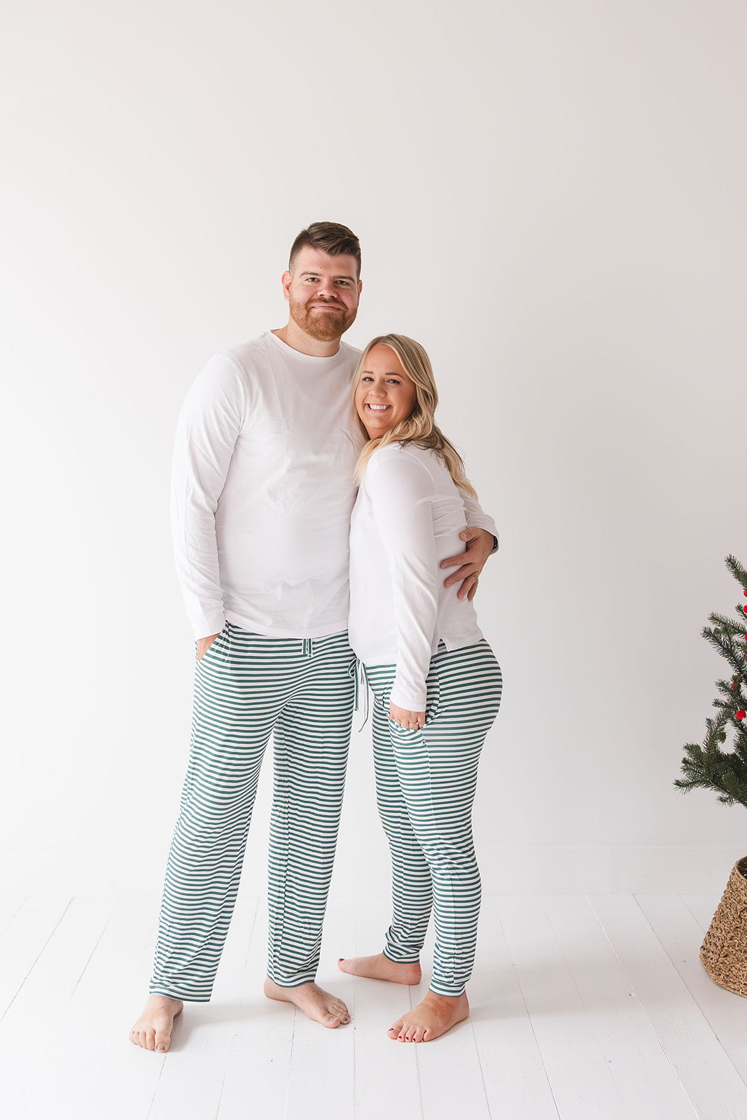 Green Stripes Mom Jogger