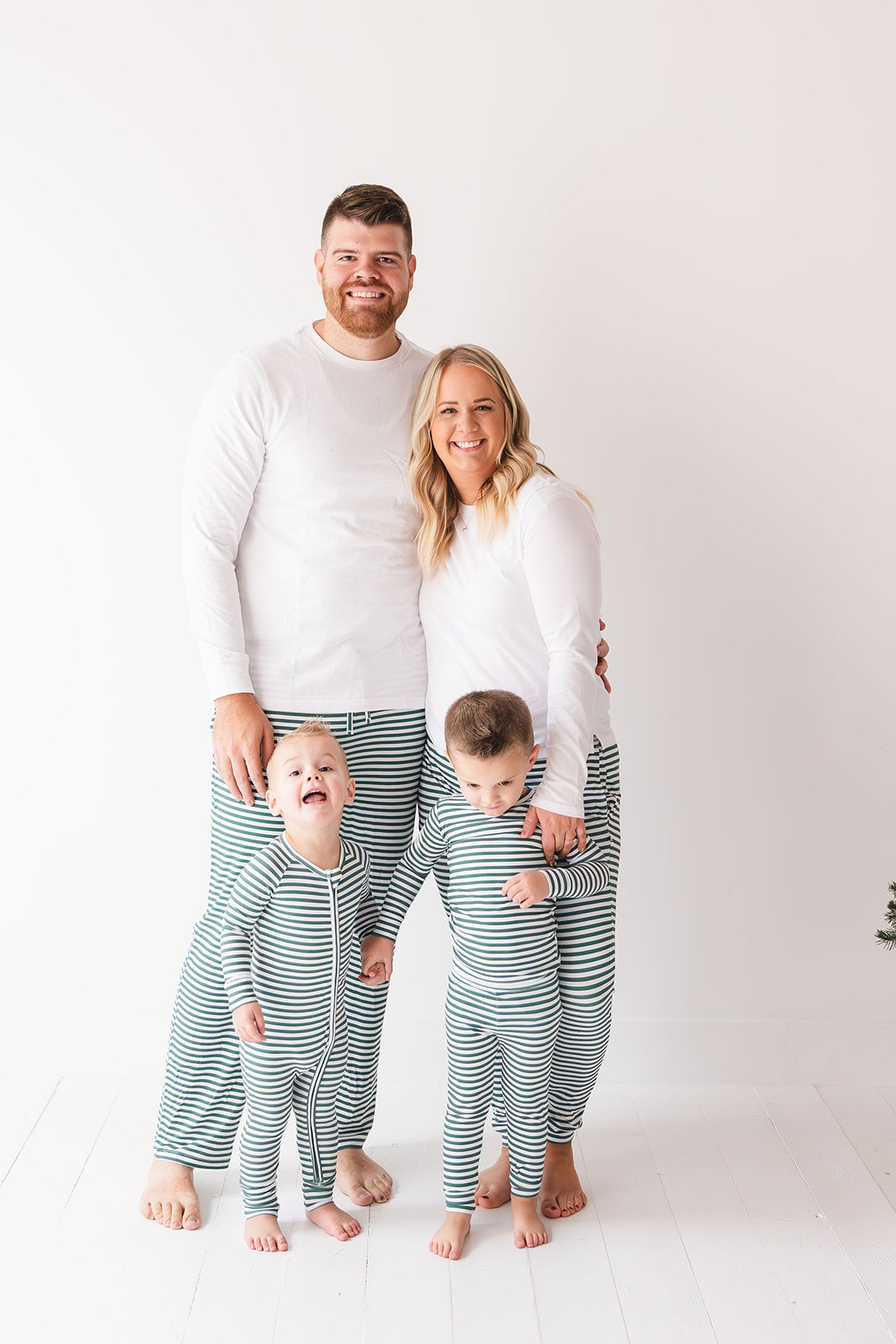 Green Stripes Mom Jogger