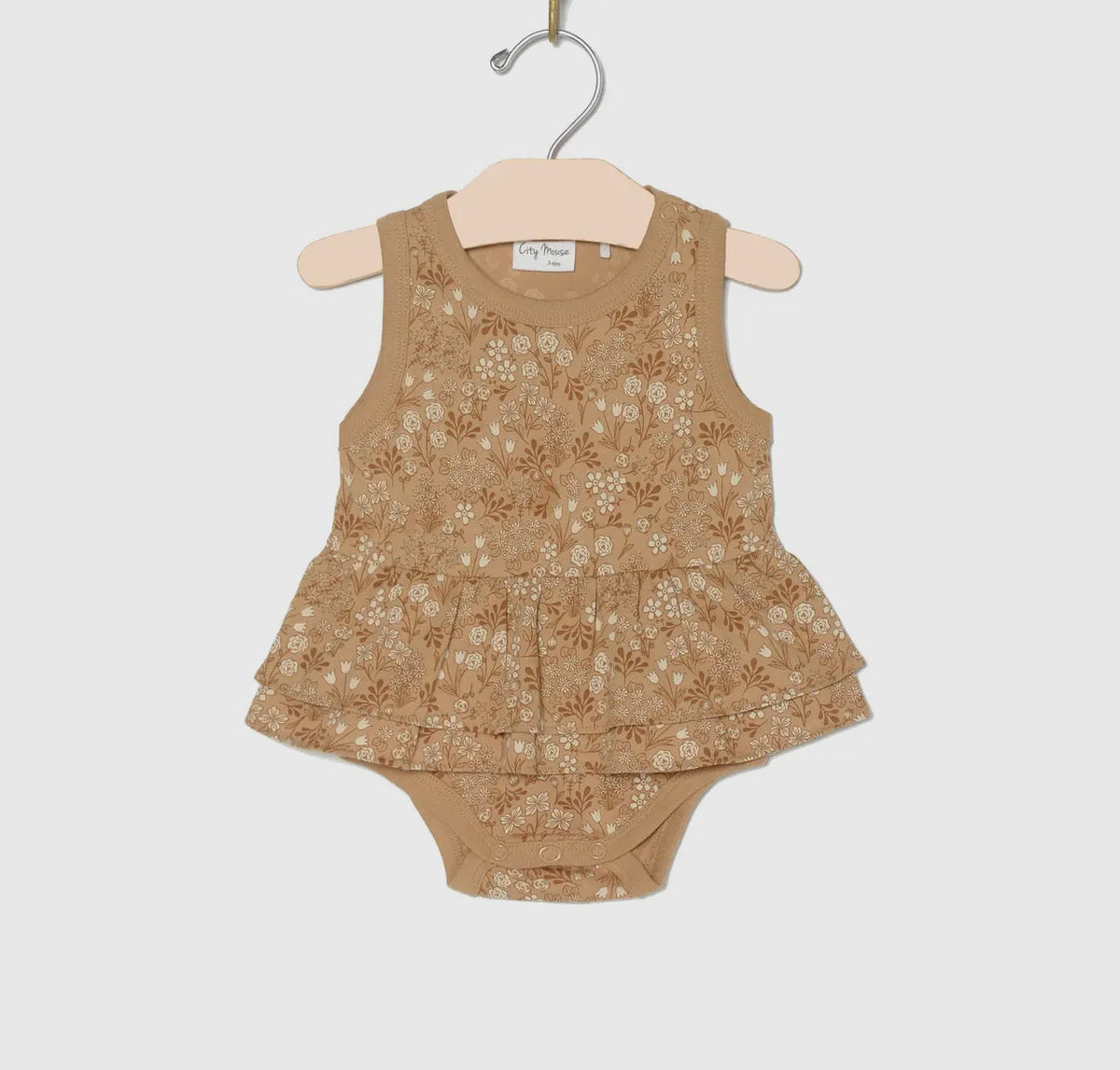 City Mouse Tulips Skirted Bodysuit