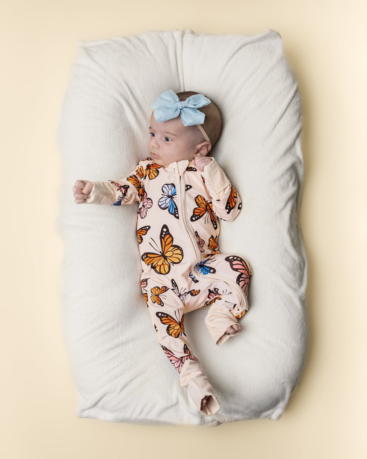 Bamboo Zip Romper | Butterflies
