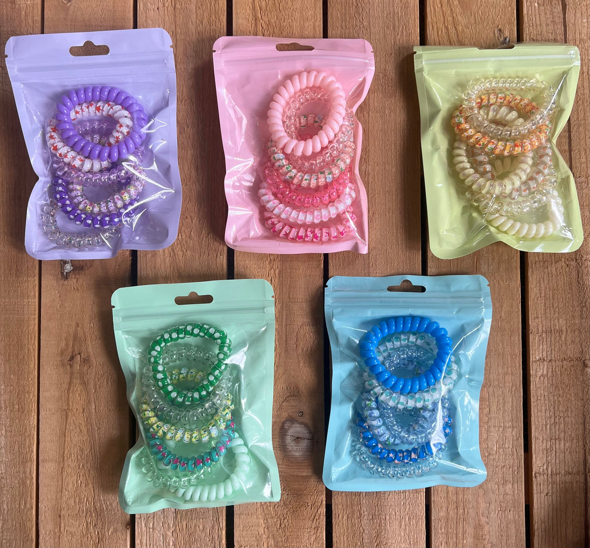 Set of Spiral Hair Ties